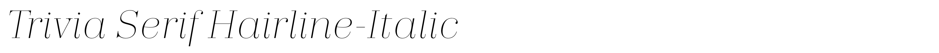 Trivia Serif Hairline-Italic